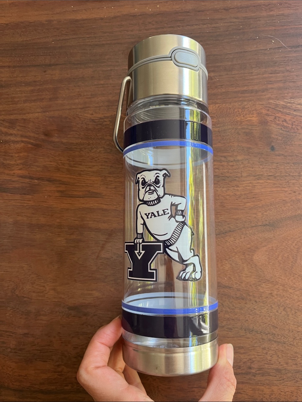 Yale bull dog water bottle